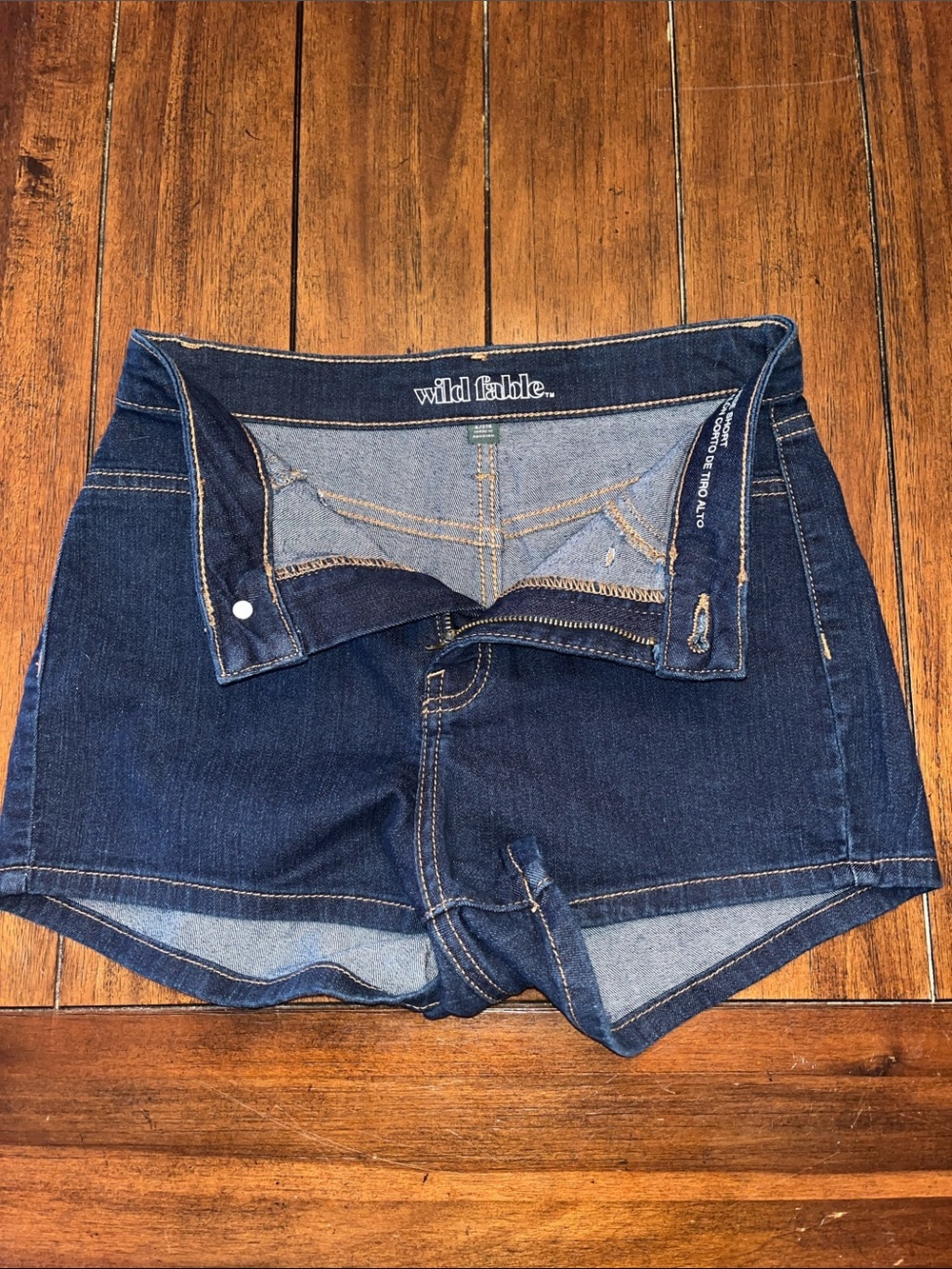 wild fable Dark Blue Denim High-Rise Jean Shorts